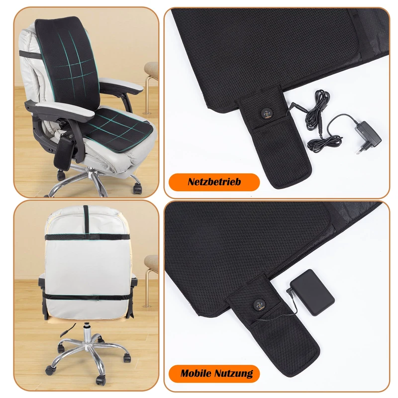 Mobile Beheizbare Sitzauflage 40x110cm – Akku- & Netzbetrieb