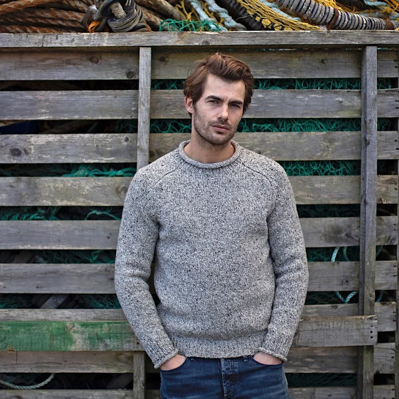 Donegal Fleck Pullover "JOHN" mit Rollbündchen
