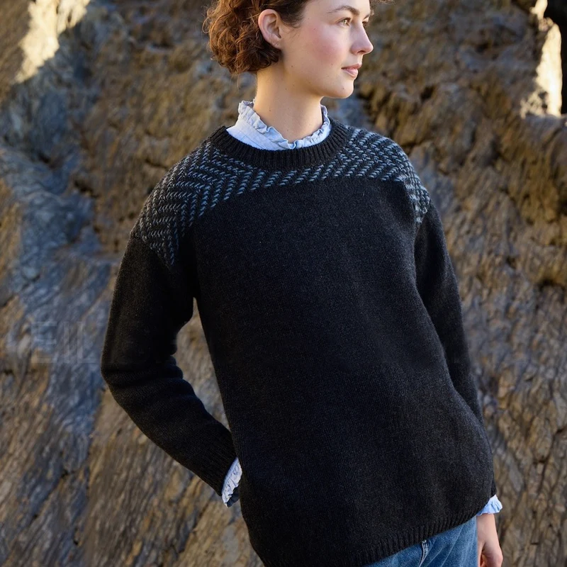 Warmer Damenpullover "Maureen" - Charcoal/Steel