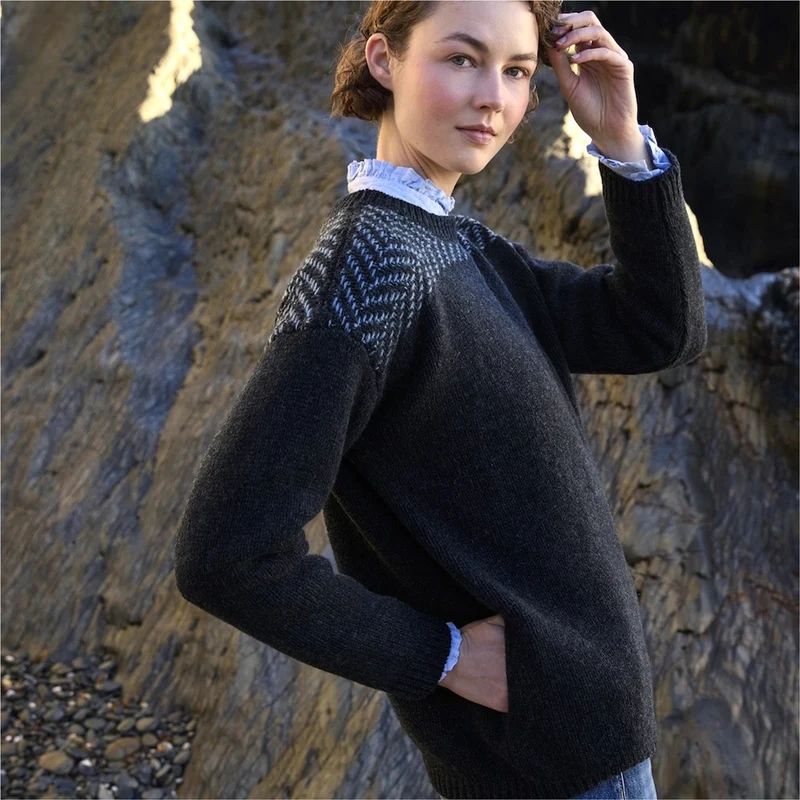 Warmer Damenpullover "Maureen" - Charcoal/Steel