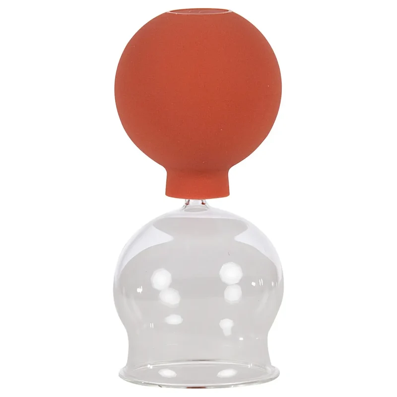 Schröpfkopf Sport-Tec aus Glas mit Gummiball