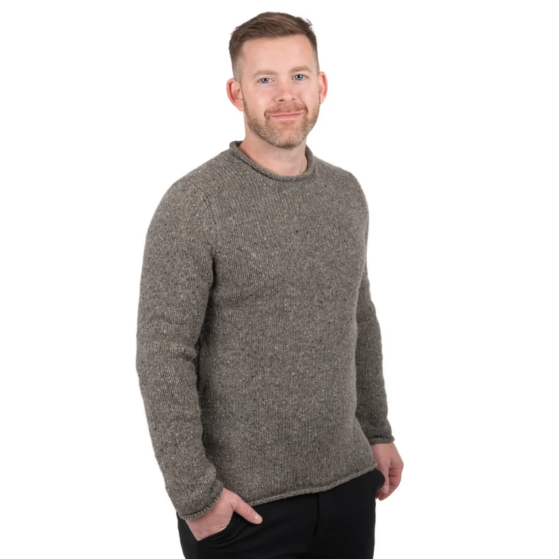 Herrenpullover mit Rollrand