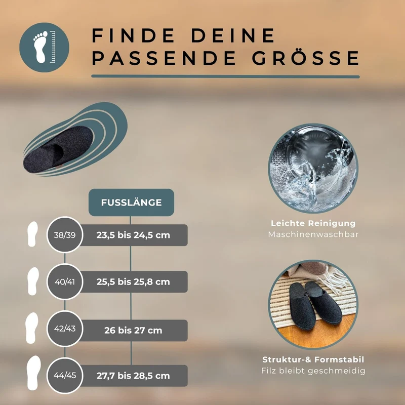 Gästehausschuhe Filz PREMIUM