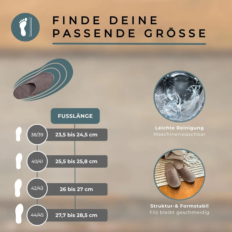Gästehausschuhe Filz PREMIUM