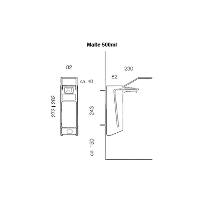 Eurospender, Hecatec Design, Aluminium, langer Armhebel 500 o 1.000 ml