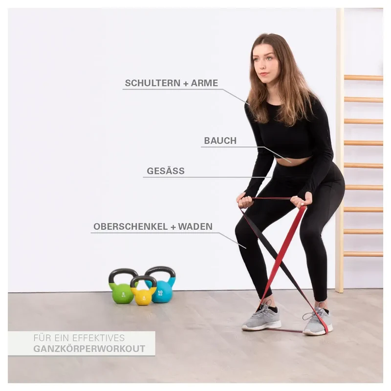 Power-Band Sport-Tec als Set mit 5 Stärken in 104 cm Länge