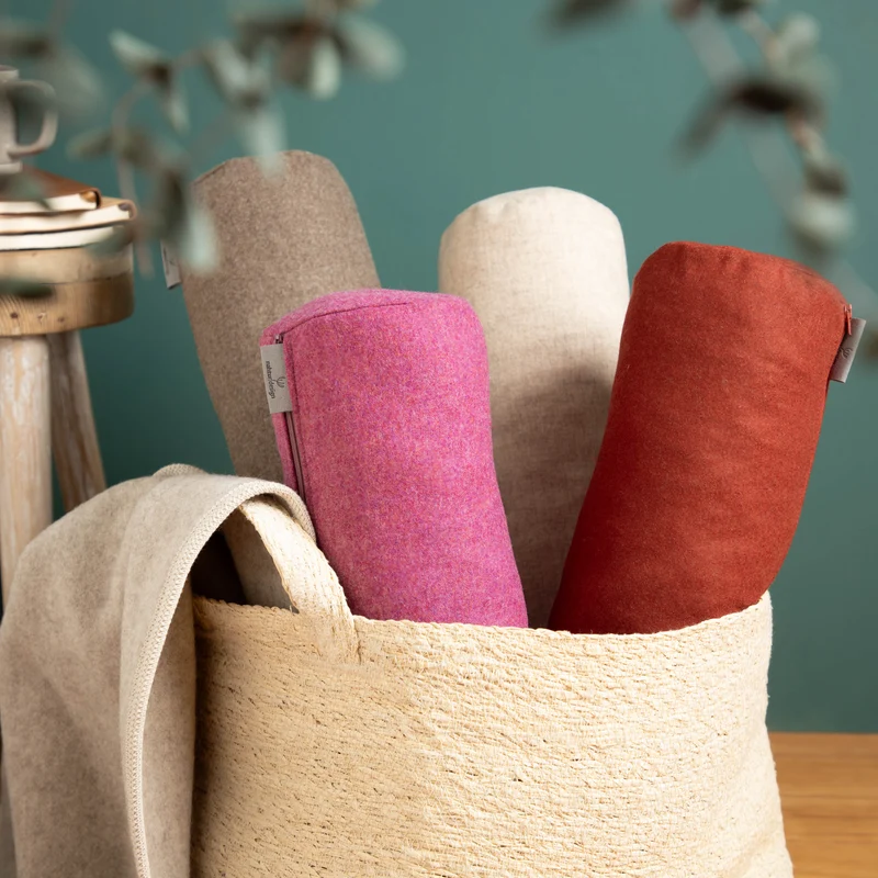 Nackenrolle aus Merino-Feinloden | Naturfüllung