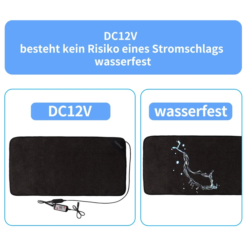 Ferninfrarot Heizkissen DC 12V, 35x60cm