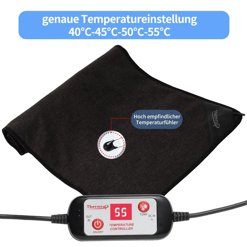 Ferninfrarot Heizkissen DC 12V, 35x60cm