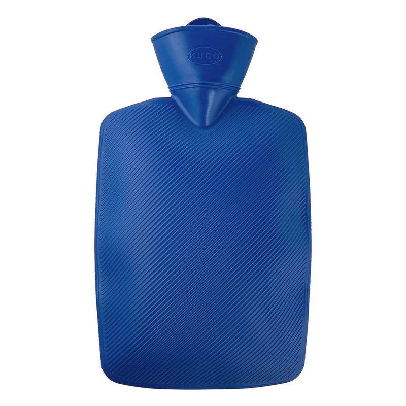 Hugo Frosch Klassik Wärmflasche 1,8 L, Lamelle, rot o. blau