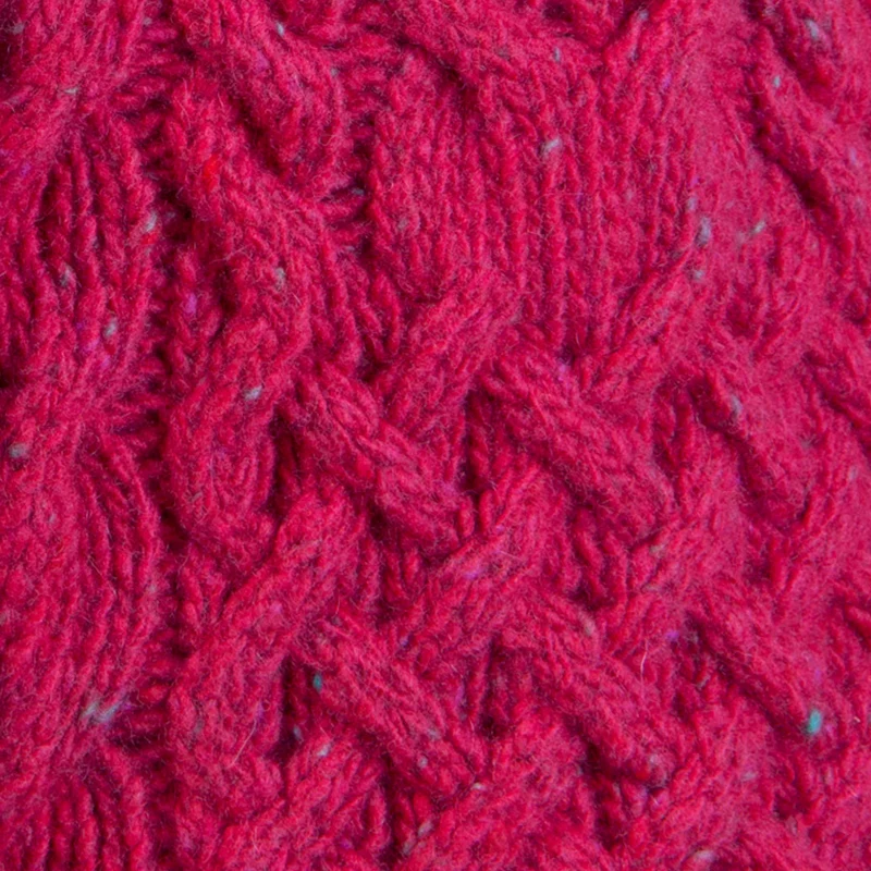 Zopf-Pullover mit V-Ausschnitt
