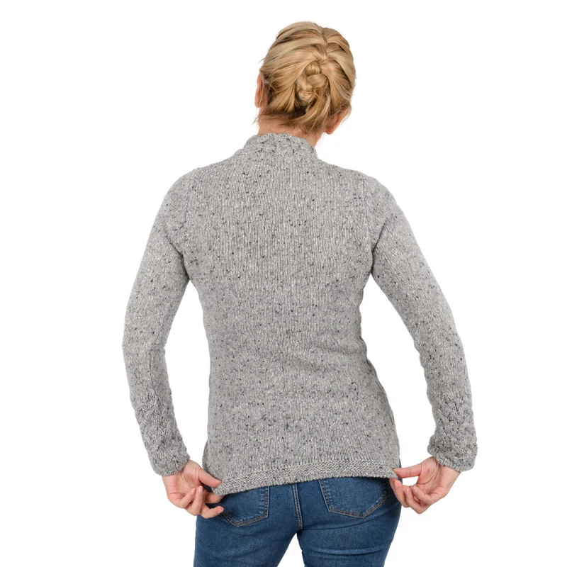 Zopfpullover, V-Ausschnitt