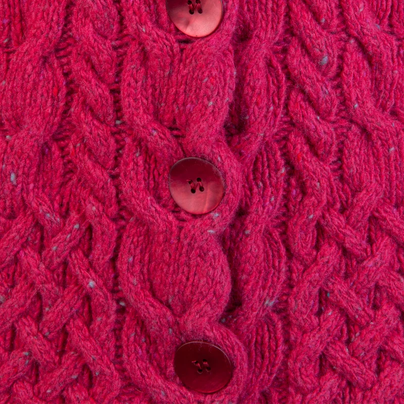 Wollmantel mit Zopfmuster