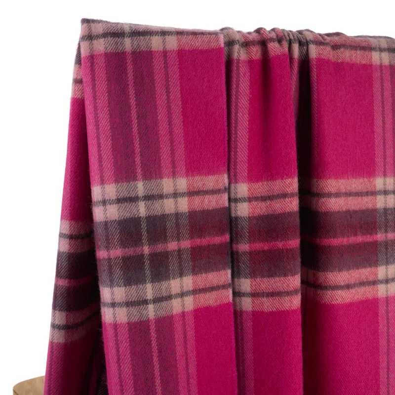 Breiter Schal aus feiner Schurwolle (Merino) - Pink