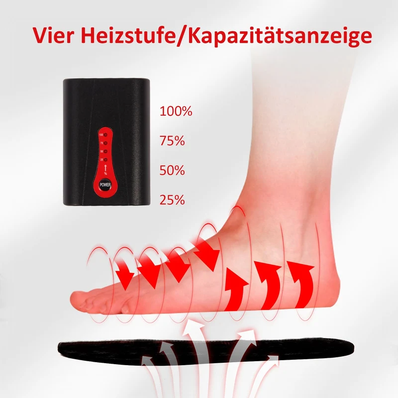 Beheizbare Einlegesohlen Akkubetrieb