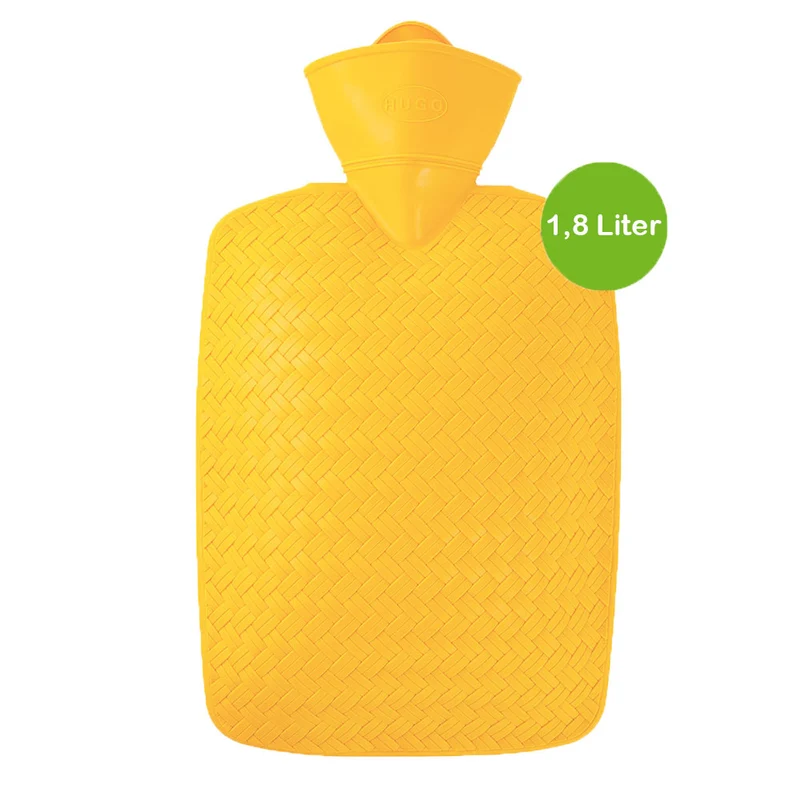 Hugo Frosch Klassik Wärmflasche 1,8 L, Geflecht-Optik, versch. Farben