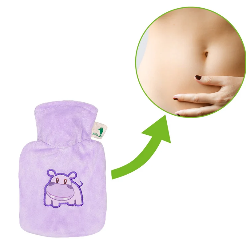 Hugo Frosch Mini Wärmflasche 0,2 L, Veloursbezug, versch. Muster