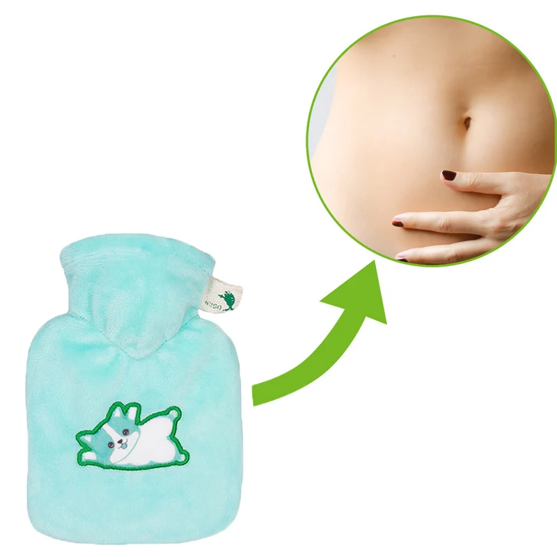Hugo Frosch Mini Wärmflasche 0,2 L, Veloursbezug, versch. Muster