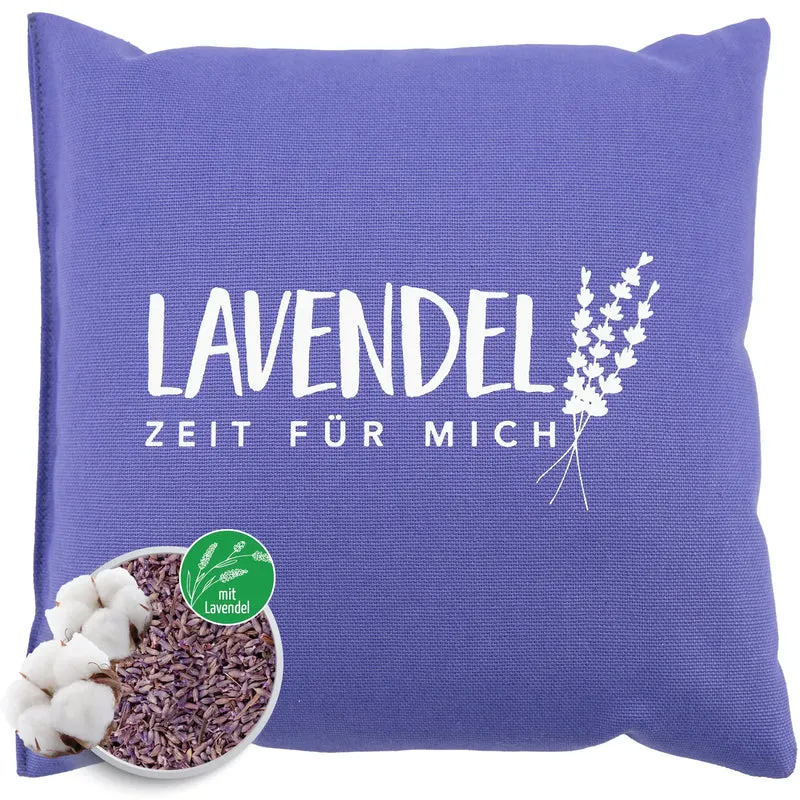 Lavendelkissen 20x20cm, "Zeit für mich", Lavender