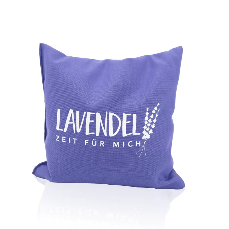Lavendelkissen 20x20cm, "Zeit für mich", Lavender