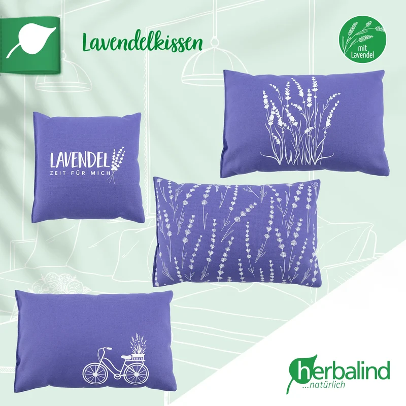 Lavendelkissen 20x30cm, "Fahrrad", Lavender
