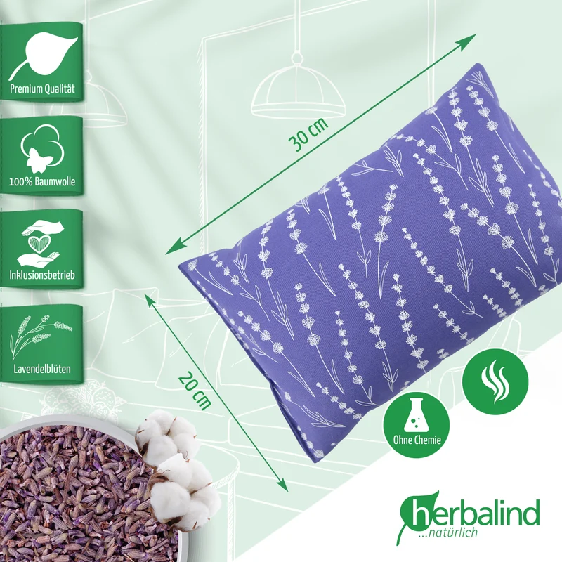 Lavendelkissen 20x30cm, Allover, Lavender