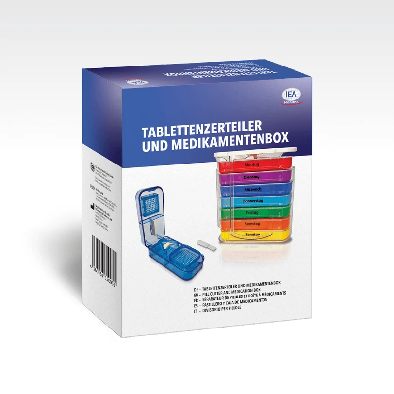 Tablettenbox 7 Tage Set mit Tablettenteiler