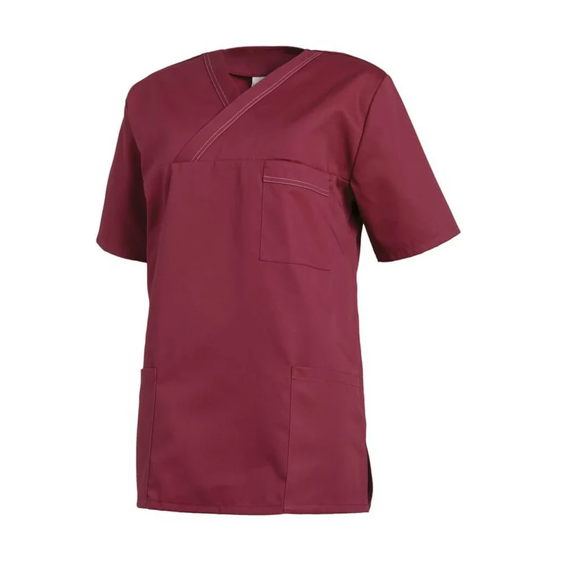 Leiber Schlupfkasack, Unisex, Kurzarm, Kontraststeppung, Taschen, Farben / Gr. XS-3XL