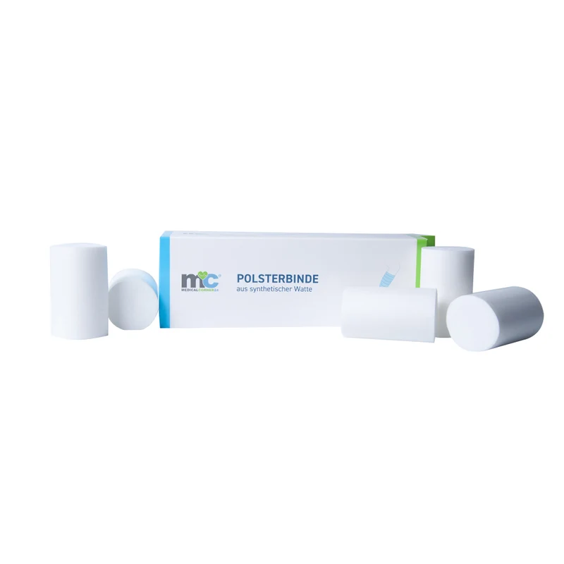 Medicalcorner24 Polsterbinde aus synthetischer Watte 5 Rollen versch. Größen