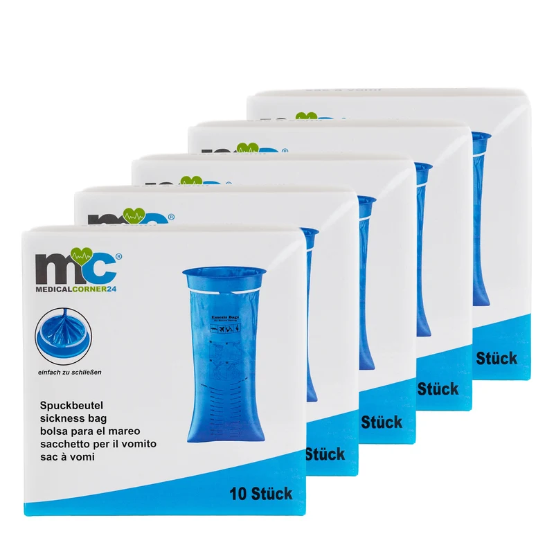 Medicalcorner24 Spuckbeutel 1,5 L Aufnahmekapazität , latexfrei