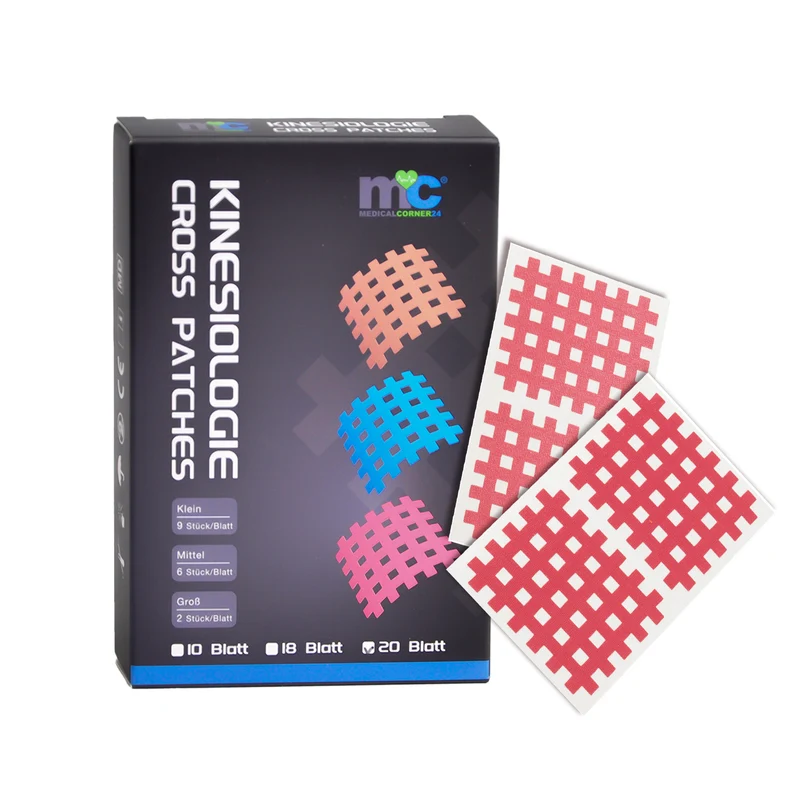 Medicalcorner24 Gittertapes – Cross Patches 5,2 x 4,4 cm, 10 Bögen à 2 Stück