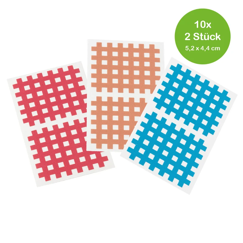 Medicalcorner24 Gittertapes – Cross Patches 5,2 x 4,4 cm, 10 Bögen à 2 Stück