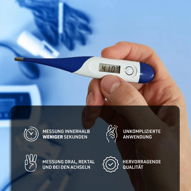 Fieberthermometer für Ohr, Oral, Achsel & Rektal