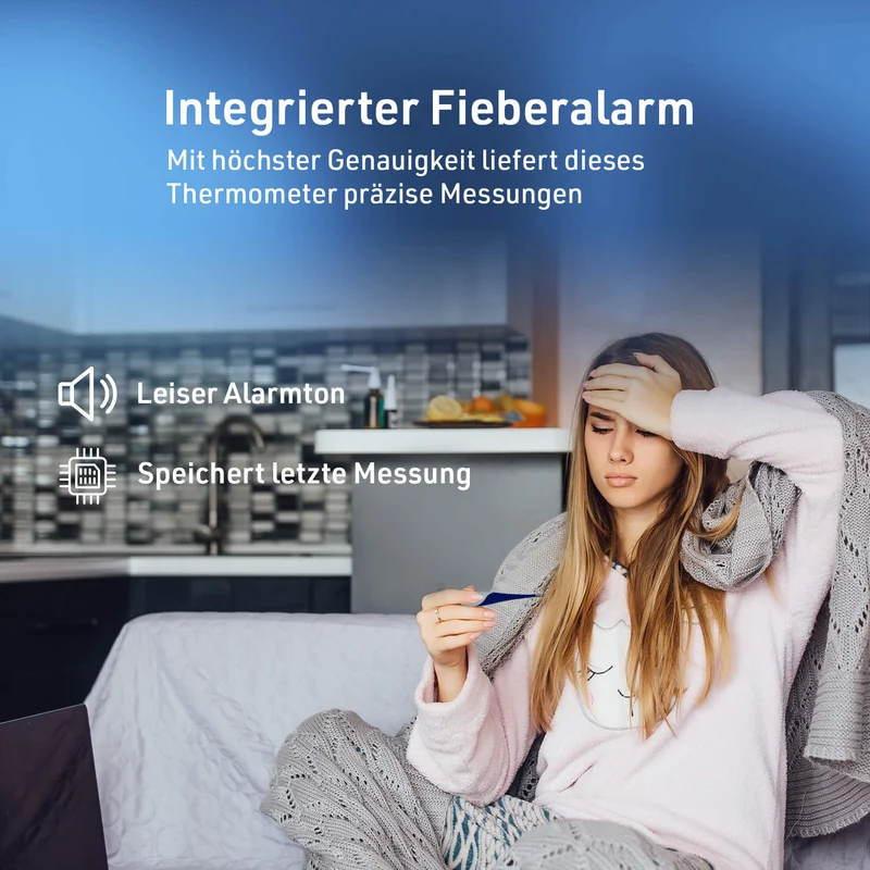 Fieberthermometer für Ohr, Oral, Achsel & Rektal