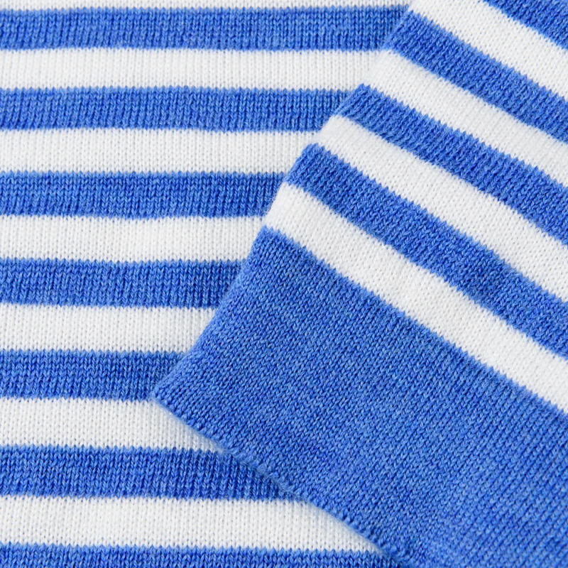 Feiner Langarm-Wollpullover aus Merinowolle