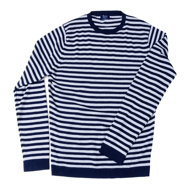Feiner Langarm-Wollpullover aus Merinowolle