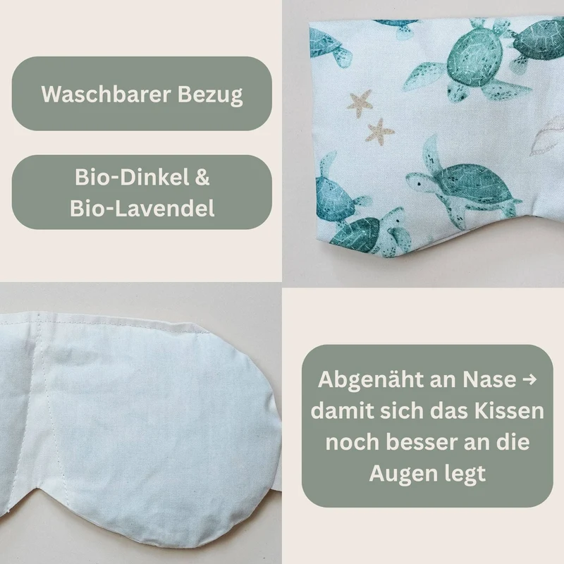 Augenkissen Schildkröte | Bio-Dinkel & Bio-Lavendel