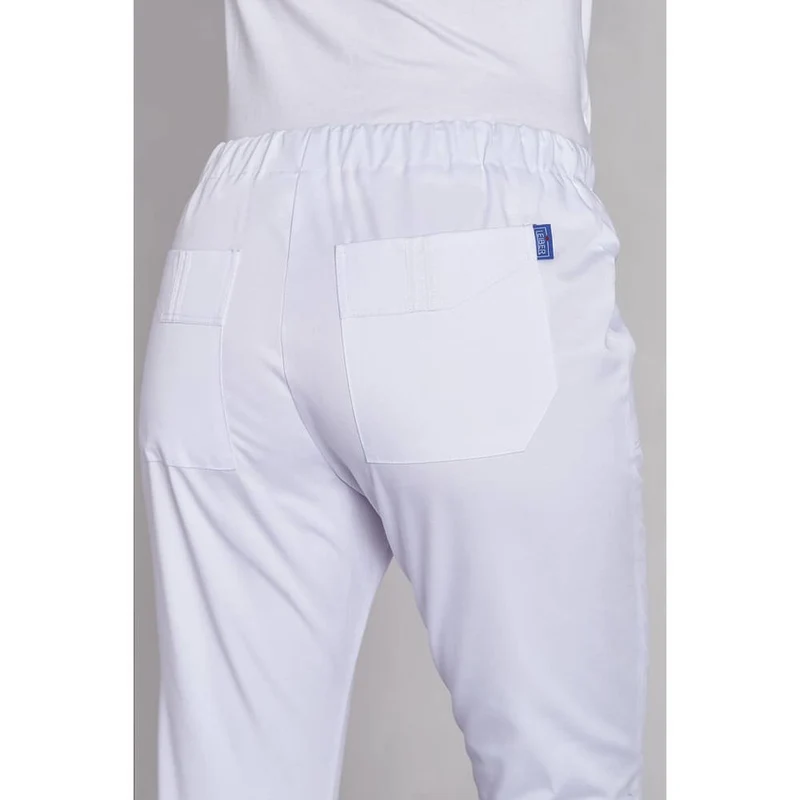 Leiber Damenhose, 2 Seiten- & 2 Gesäßtaschen, Weiß, Gr. 34-56