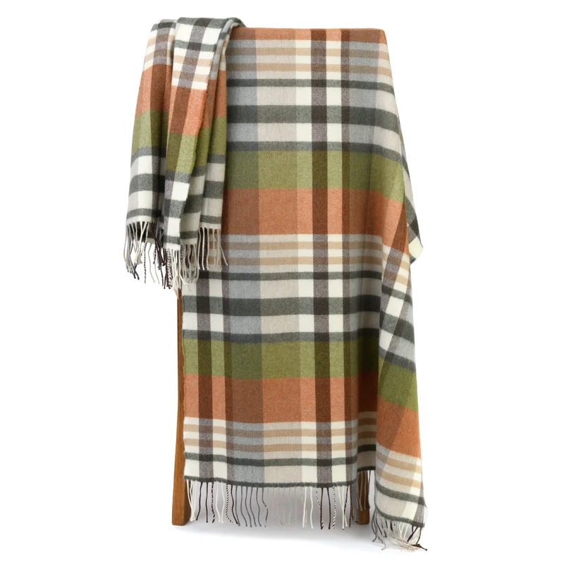 Breiter Schal aus feiner Schurwolle (Merino)