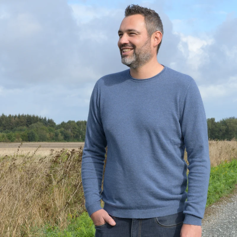 Feiner Herren Rundhalspullover