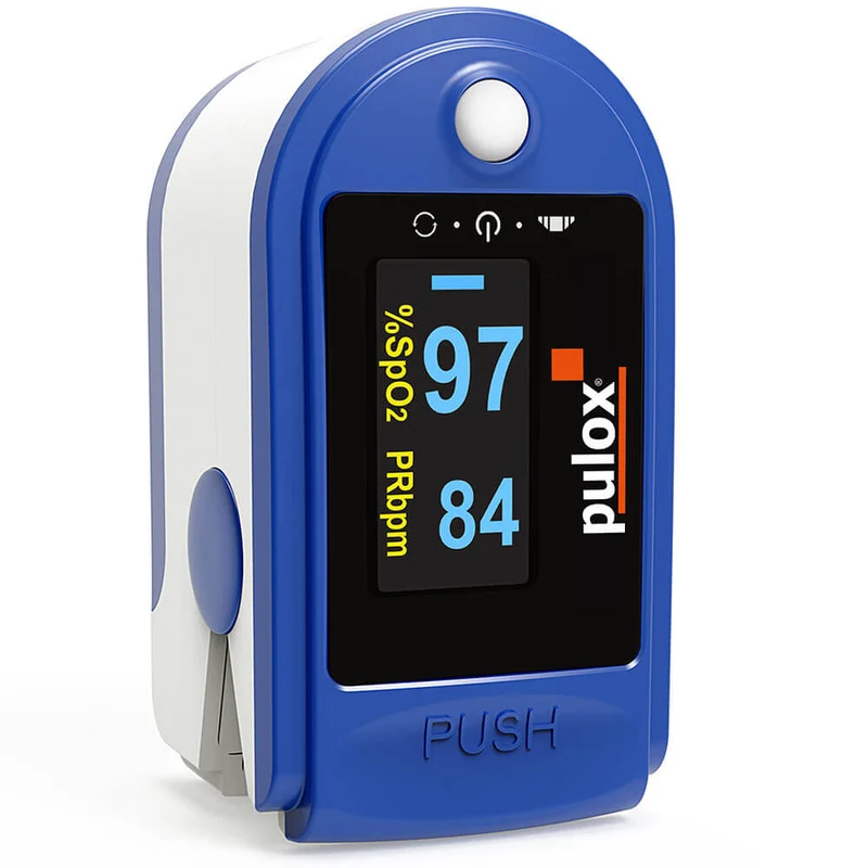Pulox Finger-Pulsoximeter PO-200 Solo, drehbare OLED-Anzeige, versch. Farben
