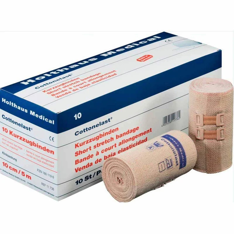 Holthaus Medical Cottonelast® Kurzzugbinde m. Klammern