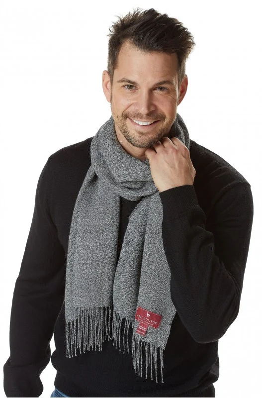 Baby Alpaka Webschal MELIERT 30 x 180 cm unisex