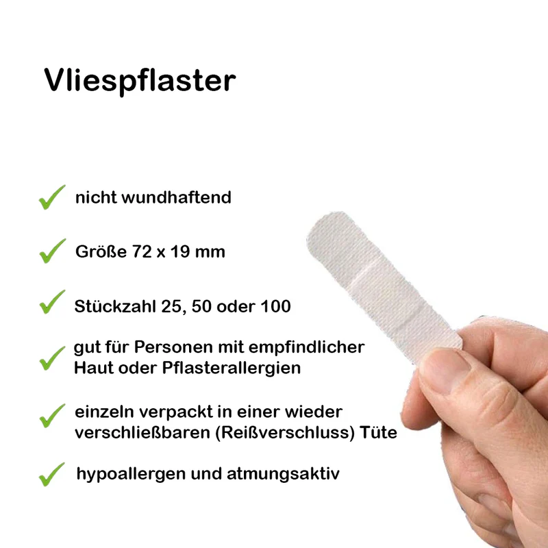 MC24 Non Woven Wundpflaster, Vlies-/Wundpflaster, 72 x 19 mm