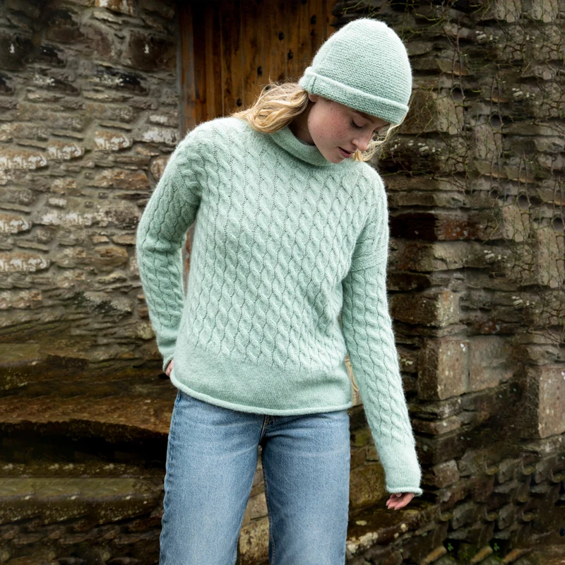 Leichter Alpaka-Wollpullover