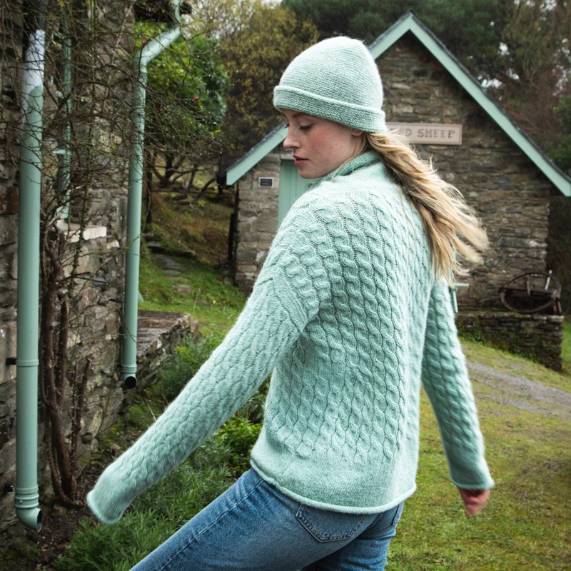 Leichter Alpaka-Wollpullover