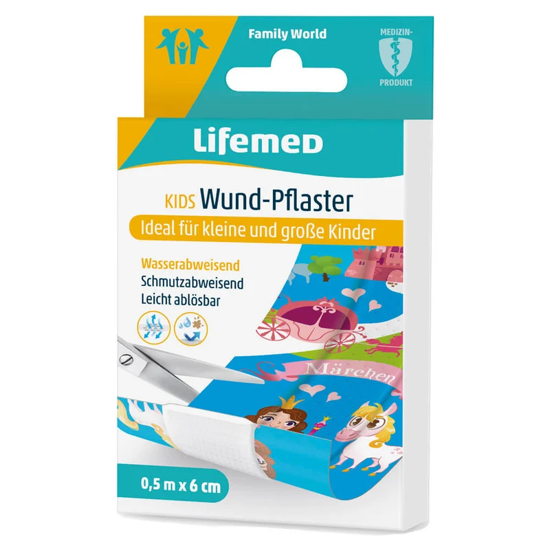Lifemed® Wundpflaster KIDS, 6cm x 0,5m, versch. Muster