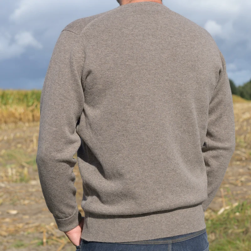 Klassischer Pullover mit V-Ausschnitt