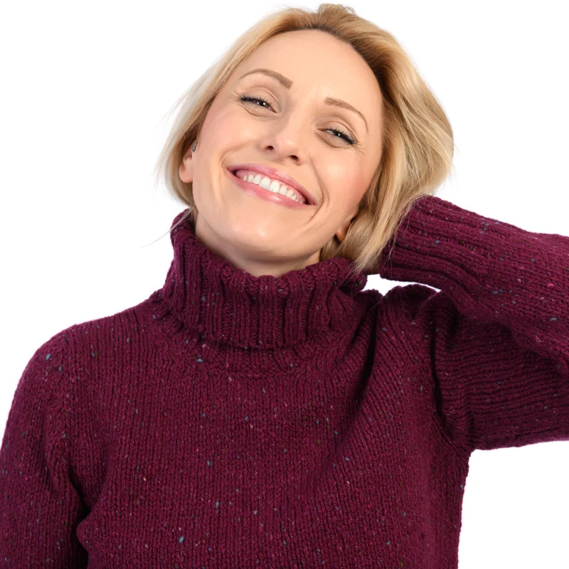 Modischer Rollkragenpullover, Mulesing Free