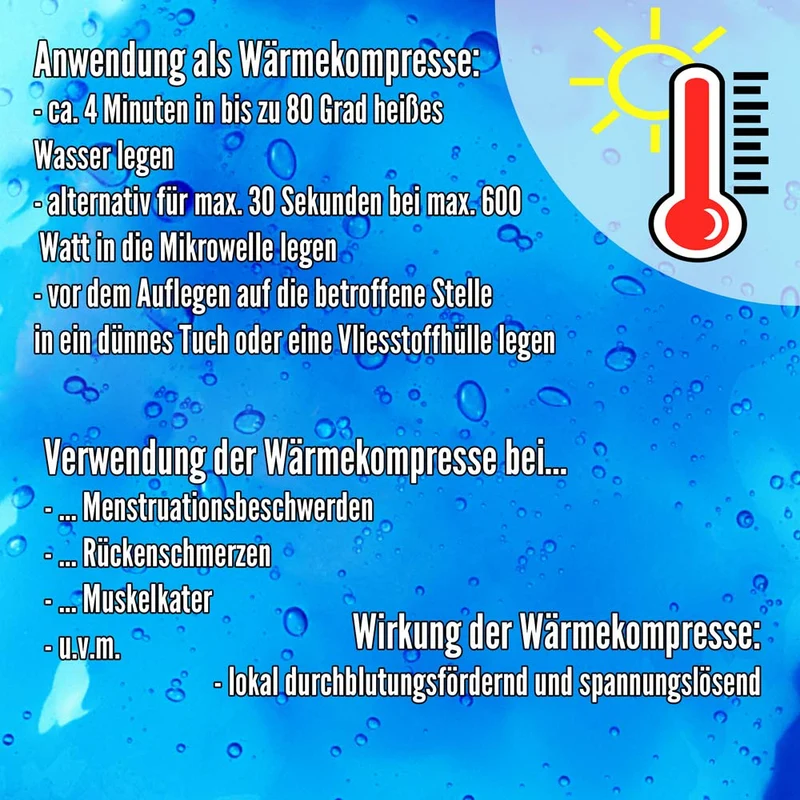 Kalt Warm Kompresse, Gel, Mikrowellen geeignet, 8x13 cm, 10 St.